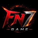 FN7 Game App interface displayed on an Android smartphone with a modern gaming dashboard